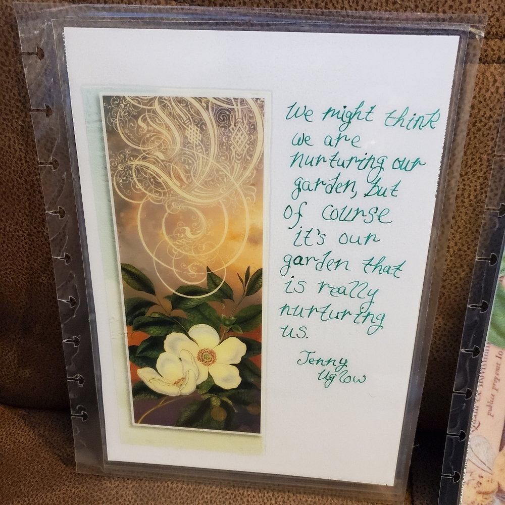 Homemade cover for your Classic size Disc Bound Planner gardening